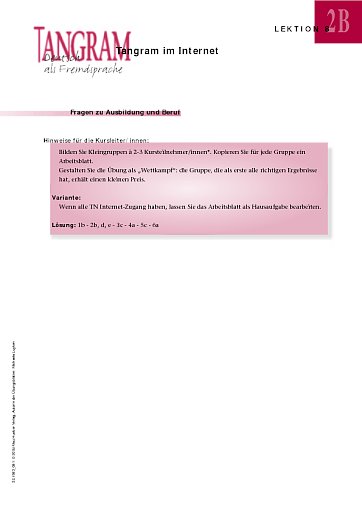 Fragen zu Ausbildung und Beruf