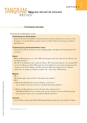 Freundschaft und Liebe