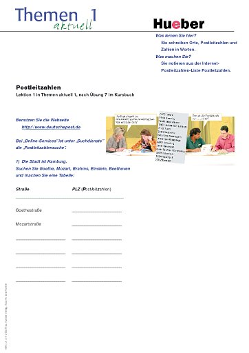 Postleitzahlen