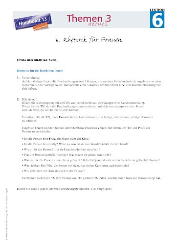 6. Rhetorik für Frauen