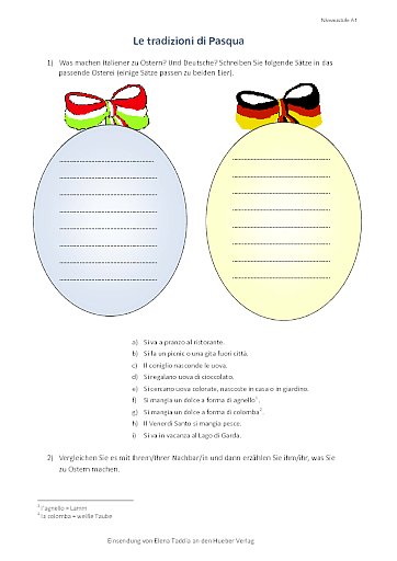  Le tradizioni di Pasqua (A1)