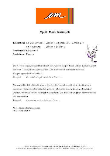 Mein Traumjob