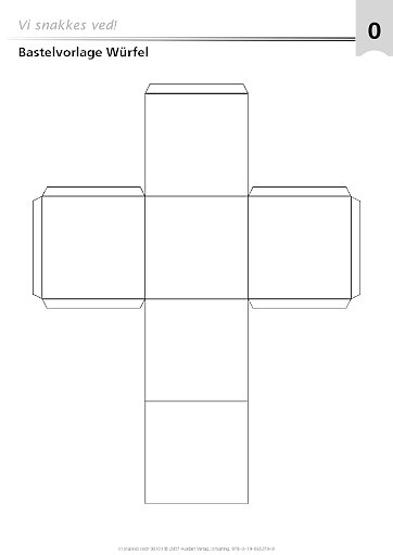 Bastelvorlage Würfel