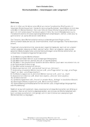 Wortschatzfallen - hineintappen oder umgehen?