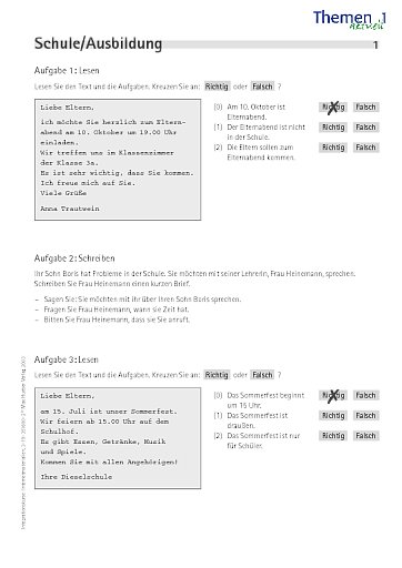 Schule/Ausbildung
