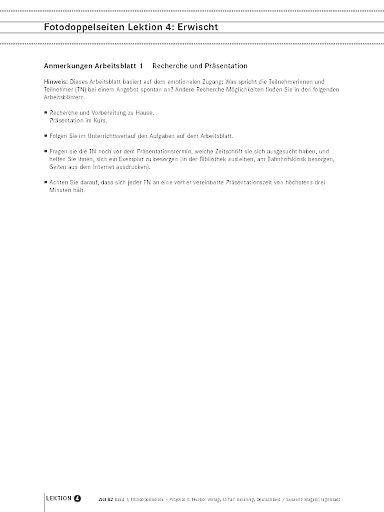 Fotodoppelseiten Lektion 4: Erwischt
