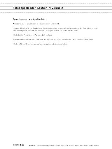 Fotodoppelseiten Lektion 7: Verrückt
