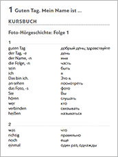 Screenshot einer Seite aus einem deutsch-russischen Glossar