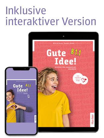 Interaktive Version des Lehrwerks Gute Idee! auf Smartphone und Tablet.