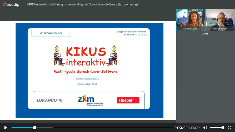 Screenshot von einem KIKUS interaktiv Webinar
