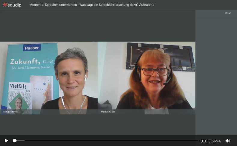 Screenshot des Webinars mit Prof. Marion Grein