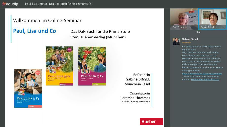 Screenshot zum Webinar zu Paul, Lisa & Co