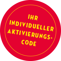 Button mit Auschrift: Ihr individueller Aktivierungscode