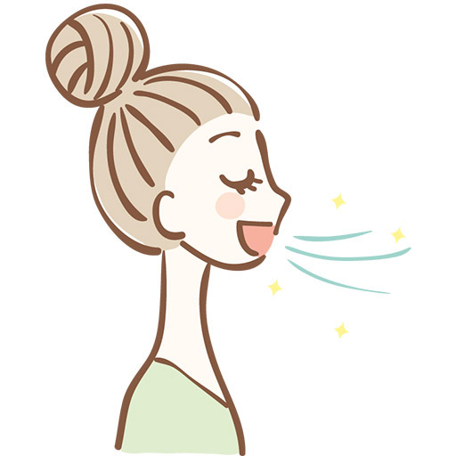 Illustration einer Frau, die spricht.