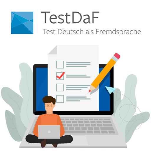 Illustration einer Online Prüfung