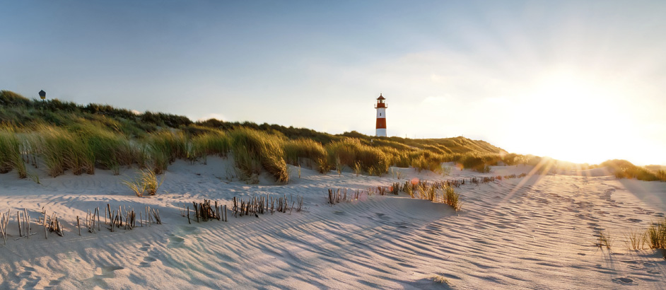 Strand im Sonnenuntergang