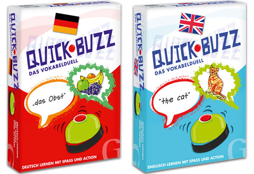 Abbildung der Spiele Quick Buzz Deutsch und Englisch