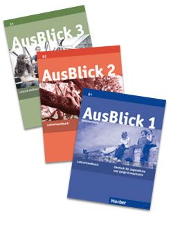 Cover der Kursbücher Ausblick 1 bis 3