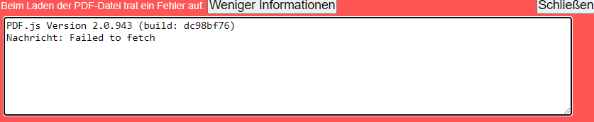 Fehlermeldung von pdf.js „Failed to fetch“