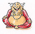 Illustration eines lachenden Buddhas